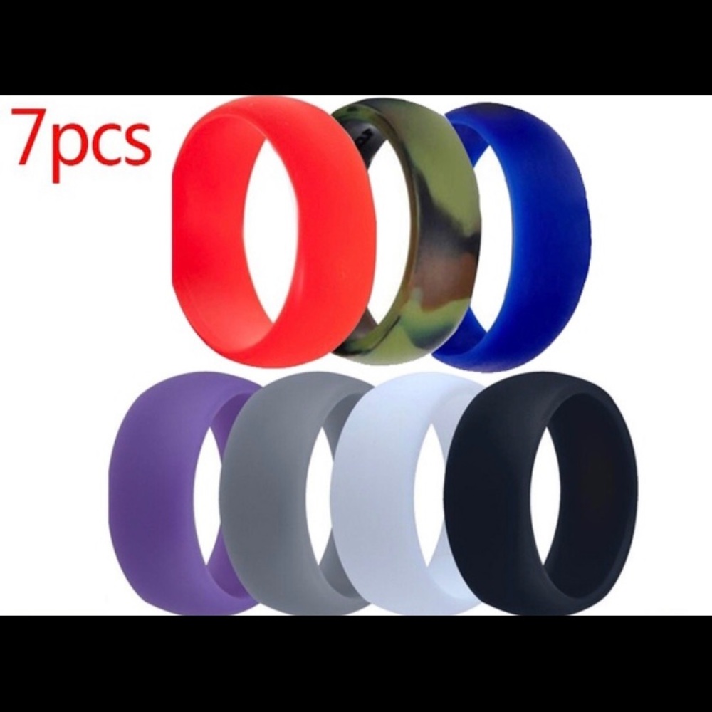 7 silicon wedding bands
